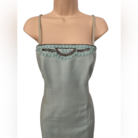 Carlisle light seafoam Dress with Beaded Detail - Picture 5 of 9